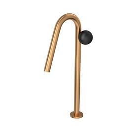 Torneira de Mesa Touchless Bica Alta para Lavatório Orbe Gold Matte