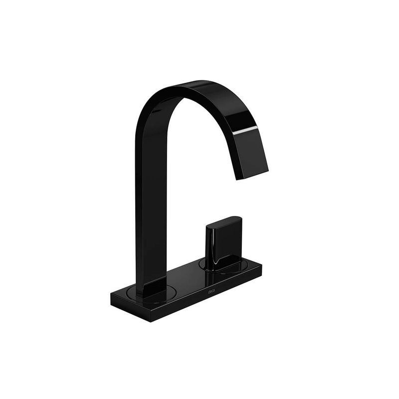 Torneira-Deca-de-Mesa-Bica-Alta-para-Lavatorio-com-Chapa-Polo-Black-Noir---Deca---1191.BL33.NO---Fundo-Branco-Produto-Principal-SKU-posicionada-na-diagonal-direita-ou-redondo-e-produto-fechado