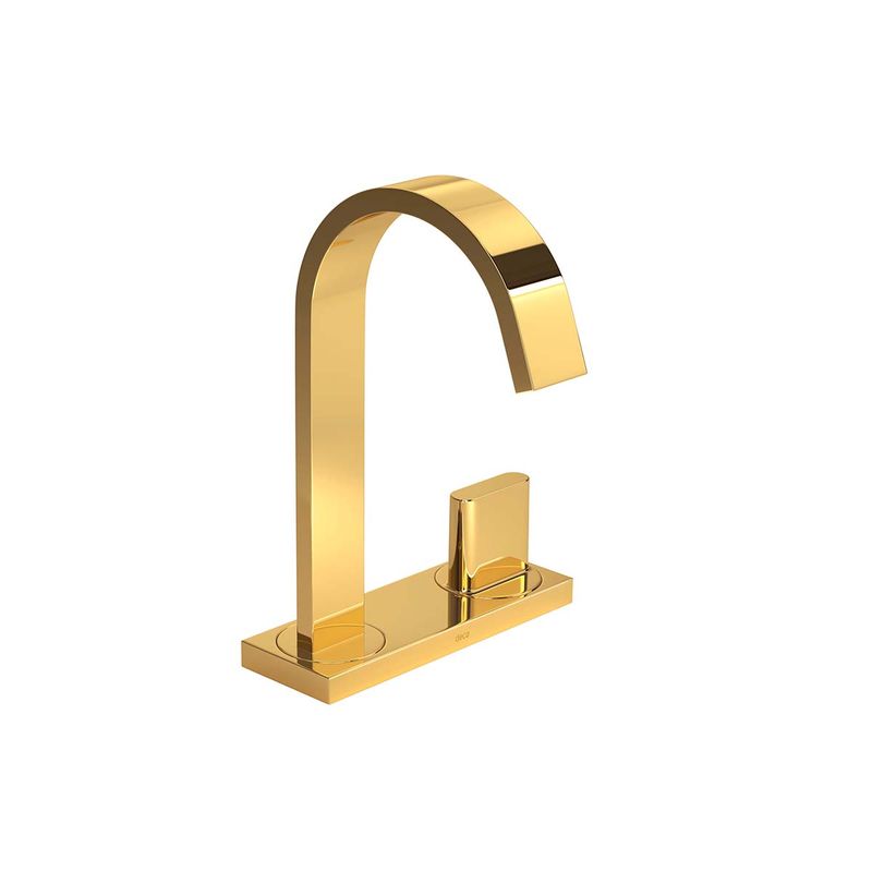 Torneira-Deca-de-Mesa-Bica-Alta-para-Lavatorio-com-Chapa-Polo-Gold---Deca---1191.GL33---Fundo-Branco-Produto-Principal-SKU-posicionada-na-diagonal-direita-ou-redondo-e-produto-fechado