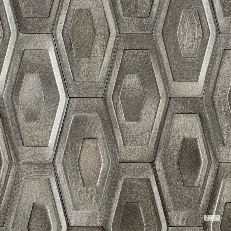 Mosaico-de-Metal-SaxMatte-LuxHexa-Gold-24x32cm-Bold---Portinari---6061289A---Ambientada-Com-Zoom-no-produto-