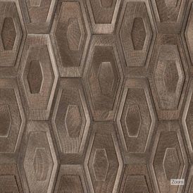 Mosaico Metalico Matte/lux 24x32cm Marrom - Portinari Mc Sax Hexa Bw Bold