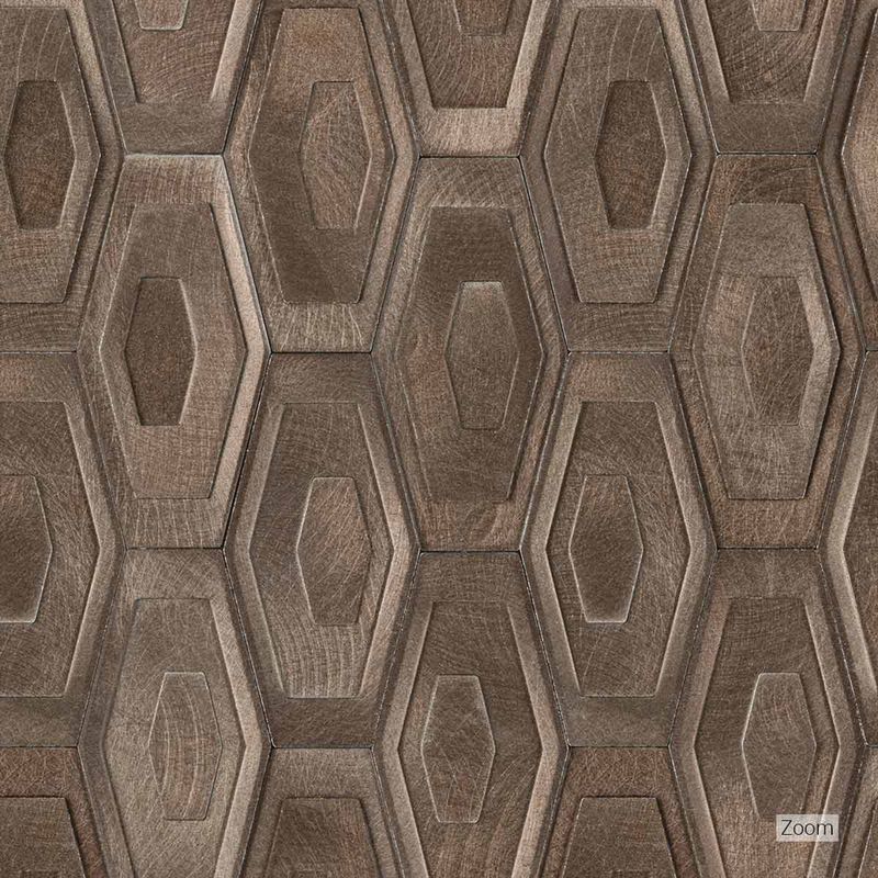 Mosaico-de-Metal-SaxBrown-24x32cm-Bold---Portinari---6061290A---Ambientada-Com-Zoom-no-produto-