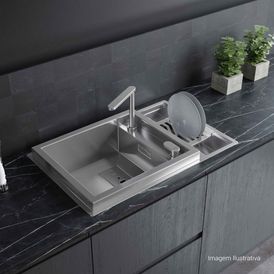 Cuba de Sobrepor Deca para Cozinha em Inox Supra Inox