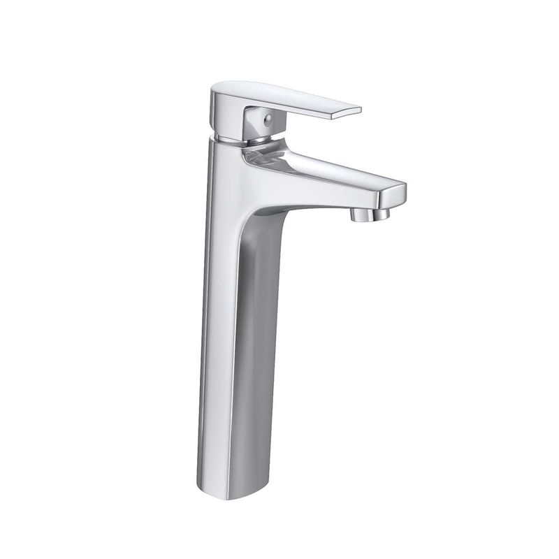 Misturador-Monocomando-Deca-de-Mesa-Bica-Alta-para-Lavatorio-Level-Cromado---Deca---2885.C26---Fundo-Branco-Produto-Principal-SKU-posicionada-na-diagonal-direita-ou-redondo-e-produto-fechado