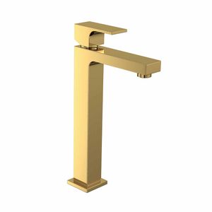 Misturador Monocomando de Mesa Bica Alta para Lavatório Unic Gold