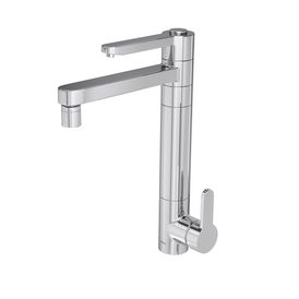 Misturador Monocomando de Mesa com Filtro para Cozinha Twin Click Cromado