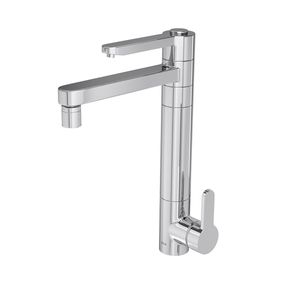 Misturador Monocomando de Mesa com Filtro para Cozinha Twin Click Cromado