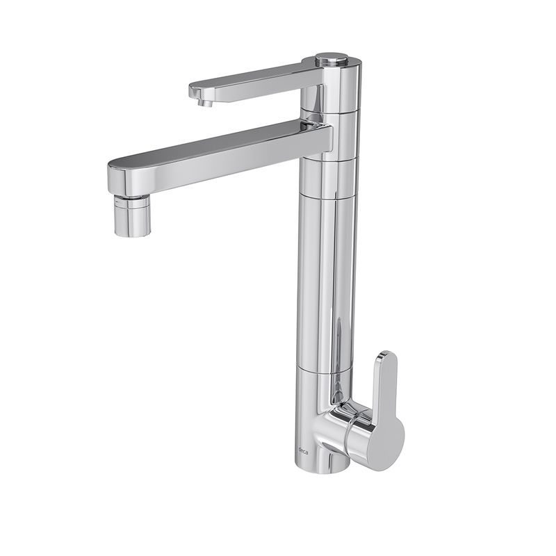 Misturador-Monocomando-Deca-de-Mesa-para-Cozinha-com-Filtro-Twin-Click-Cromado---Deca---2240.C.CLICK---Fundo-Branco-Produto-Principal-SKU-posicionada-na-diagonal-esquerda