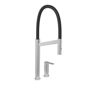 Misturador Monocomando de Mesa para Cozinha Deca Colore Cromado e Preto