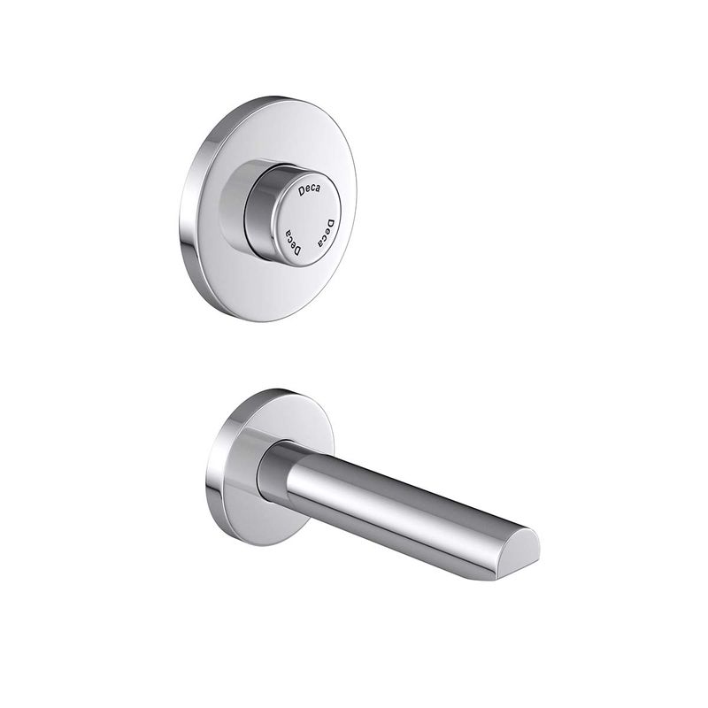 Torneira-Embutida-Deca-de-Parede-para-Lavatorio-com-Fechamento-Automatico-Decamatic-Eco-Cromado---Deca---1176.C---Fundo-Branco-Produto-Principal-SKU-posicionada-na-diagonal-direita-ou-redondo-e-produto-fechado