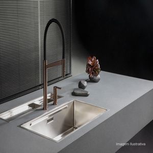 Misturador Monocomando de Mesa para Cozinha Deca Colore Corten e Preto