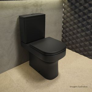 Bacia para Caixa Acoplada Piano Ébano Fosco