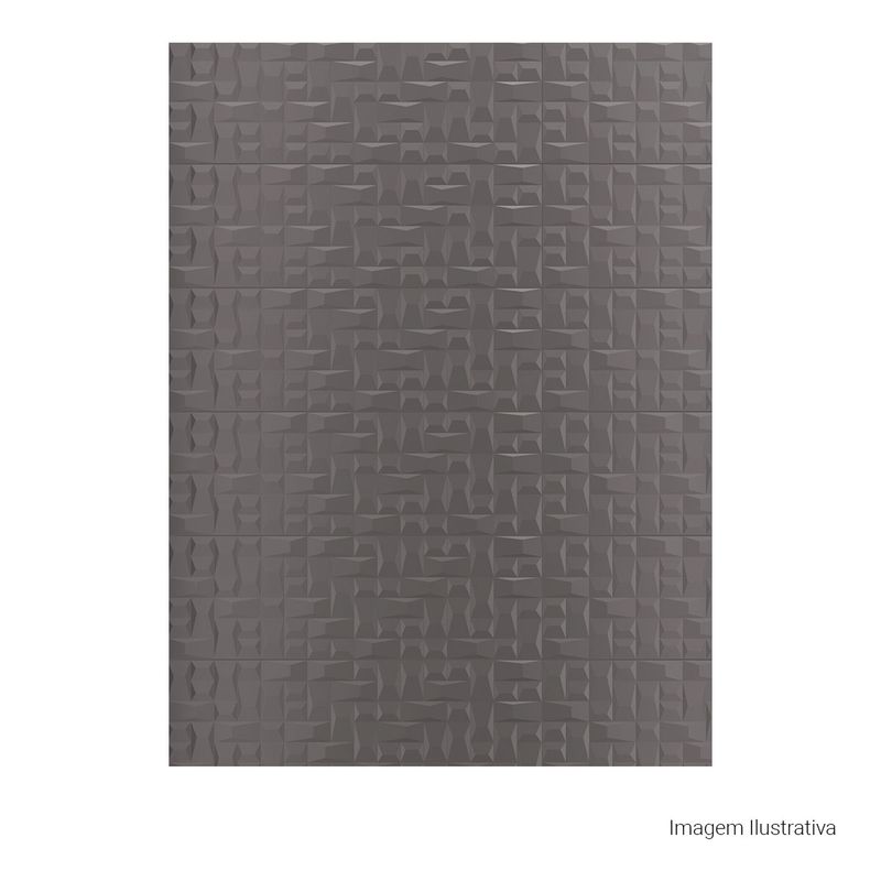 Azulejo-Sensorial-Matte-Forma-Dark-Gray-33x100cm-Ret---Portinari---6059721A---Fundo-Branco-Produto-com-item-complementar-Quadrado-ou-Horizontal