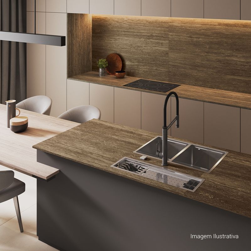 Calha-Organizadora-Deca-para-Cozinha-em-Inoxcom-Sistema-de-Escoamento-Inox---Deca---AC.200.75.ORG.INX---Ambientada-Ampla-pode-com-2-ou-mais-produtos-diretamente-ou-indiretamente-relacionados-ou-quando-a-imagem-for-de-um-ambiente-completo.
