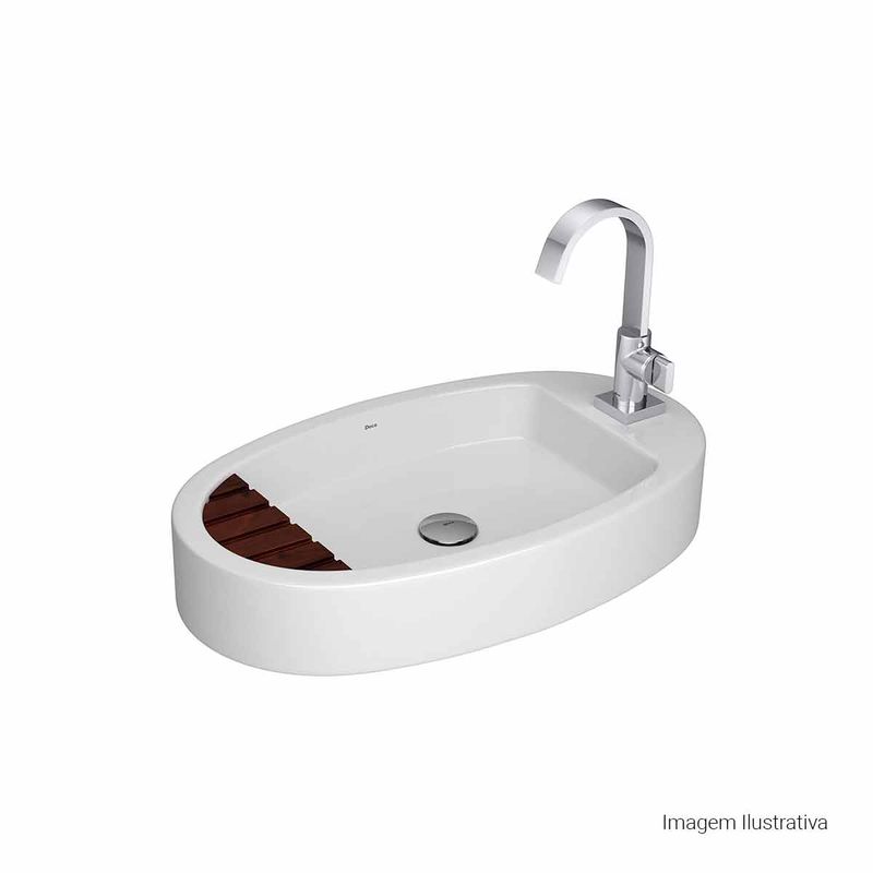 Cuba-de-Apoio-Deca-com-Mesa-e-Saboneteira-em-Madeira-Oval-Branco---Deca---L.1045M.17---Fundo-Branco-Produto-com-item-complementar-posicionada-na-diagonal-direita-e-fechado-ou-produto-redondo