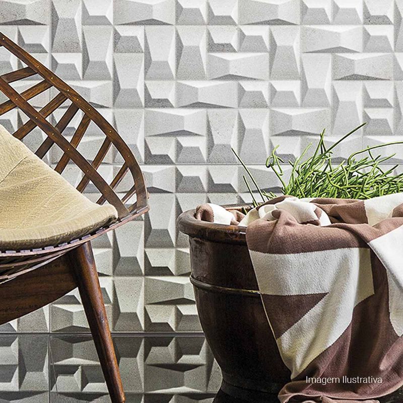 Azulejo-Sensorial-Matte-Forma-Soft-Gray-33x100cm-Ret---Portinari---6059723A---Ambientada-Ampla-