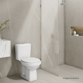 Chuveiro Deca de Teto com Tubo Acqua Plus Quadratta Cromado