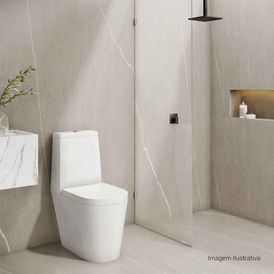 Chuveiro com Tubo de Teto Quadrado Black Matte