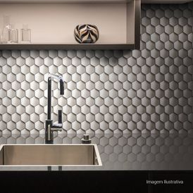 Porcelanato Monocromatico Matte 27x30,8cm Branco - Portinari Mc Acordes Wh Esmaltado Bold