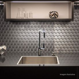 Porcelanato Monocromatico Lux 27x30,8cm Metalizado - Portinari Mc Acordes Prata Esmaltado Bold