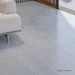 Porcelanato-Luminosita-Natural-Soft-Gray-90x90cm-Ret---Portinari---6060630A---Ambientada-Ampla-