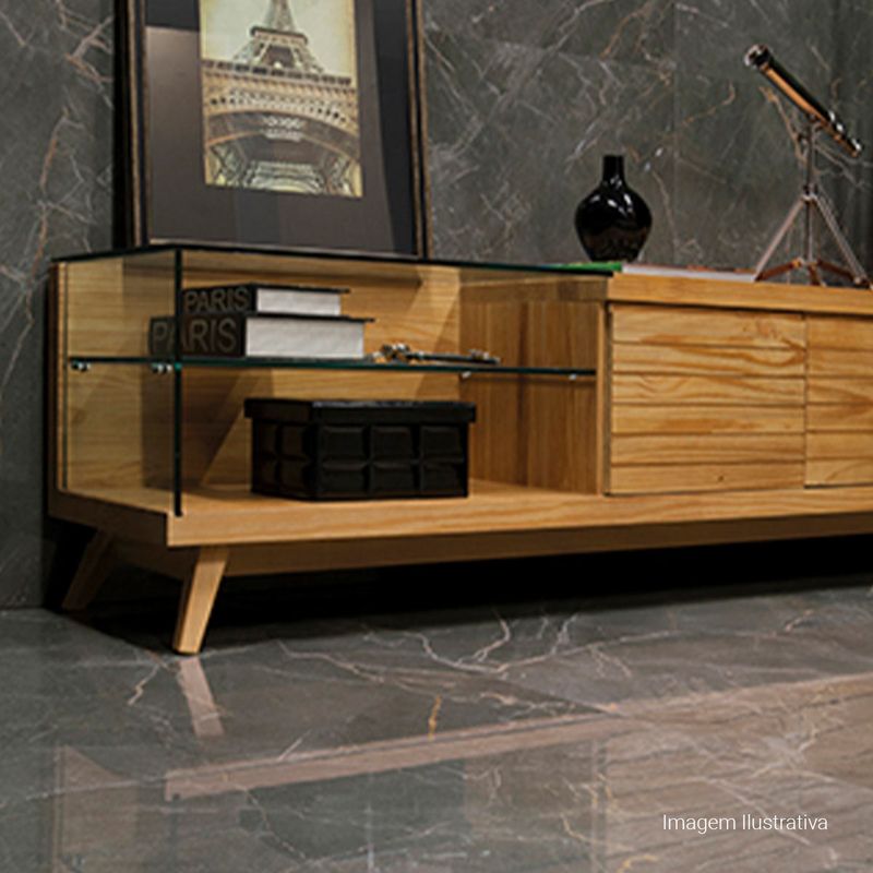 Porcelanato-Lumina-Polido-Dark-Gray-100x100cm-Ret---Portinari---6059524A---Ambientada-Ampla-