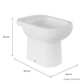 Bidê Deca 1 Furo com Ducha Vertical Vogue Plus Branco