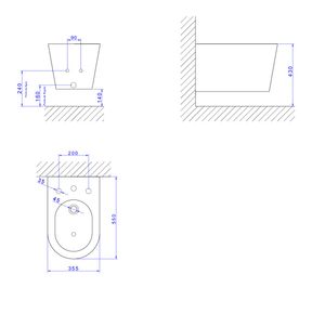 Bide-Deca-3-Furos-Suspenso-Lk-Branco---Deca---B.232.17---Fundo-Branco-Medida-Imagem-do-Desenho-tecnico-de-engenharia