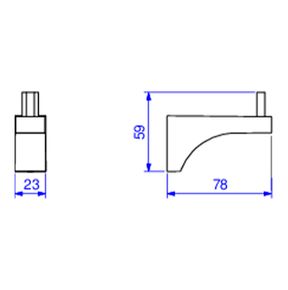 Cabide-Deca-Liv-Cromado---Deca---2060.C22---Fundo-Branco-Medida-Imagem-do-Desenho-tecnico-de-engenharia