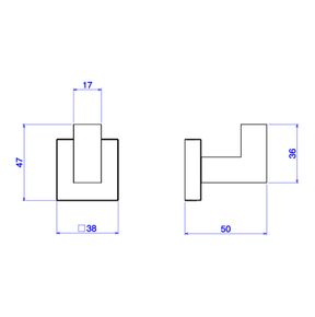 Cabide-Deca-Quadratta-Gold---Deca---2060.GL83---Fundo-Branco-Medida-Imagem-do-Desenho-tecnico-de-engenharia