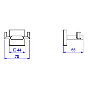 Cabide-Deca-Duplo-Polo-Black-Noir---Deca---2062.BL33.NO---Fundo-Branco-Medida-Imagem-do-Desenho-tecnico-de-engenharia