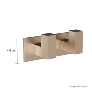 Cabide Duplo Quadratta Corten