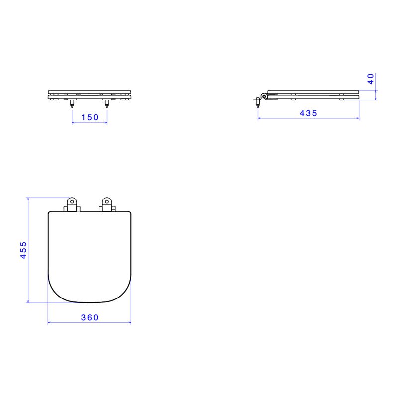 Assento-Deca-em-Poliester-Slow-Close-com-Microban-para-Bacias-Quadra-Polo-Unic-Cinza-Fosco---Deca---AP.217.86---Fundo-Branco-Medida-Imagem-do-Desenho-tecnico-de-engenharia