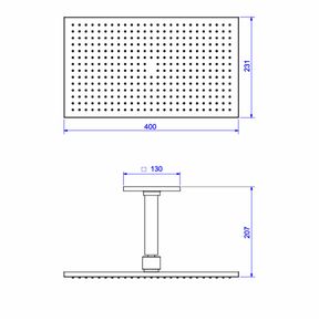 Chuveiro-Deca-de-Teto-com-Tubo-40cm-Unic-Black-Matte---Deca---1969.BL.TET.040.MT---Fundo-Branco-Medida-Imagem-do-Desenho-tecnico-de-engenharia