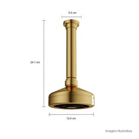 Chuveiro com Tubo de Teto Acqua Plus Gold