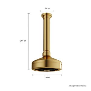 Chuveiro com Tubo de Teto Acqua Plus Gold