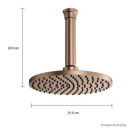 Chuveiro com Tubo de Teto Aquamax Corten