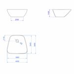 Cuba-de-Apoio-Deca-Trapezoidal-Marrom-Fosco---Deca---L.1065.22---Fundo-Branco-Medida-Imagem-do-Desenho-tecnico-de-engenharia