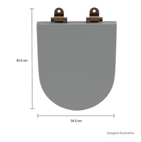 Assento-Deca-em-Poliester-Slow-Close-com-Microban-para-Bacias-Carrara-Duna-Level-Lk-Nuova-Cinza-Fosco-e-Corten---Deca---AP.237.CT.MT.86---Fundo-Branco-Medida-Foto-com-medidas-Produto-unico-ou-multiplos