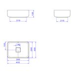Cuba-de-Apoio-Retangular-40cm-Deca-Slim-Soft-Antracite---Deca---L.13040.85---Fundo-Branco-Medida-Imagem-do-Desenho-tecnico-de-engenharia