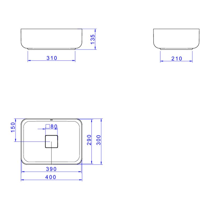 Cuba-de-Apoio-Retangular-40cm-Deca-Slim-Soft-Antracite---Deca---L.13040.85---Fundo-Branco-Medida-Imagem-do-Desenho-tecnico-de-engenharia