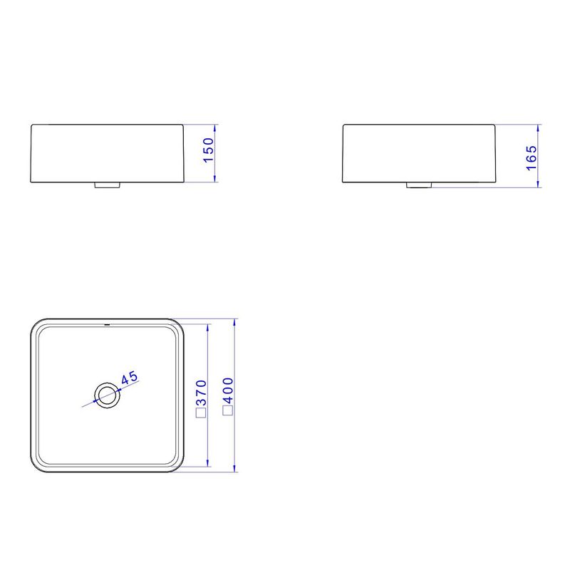Cuba-de-Apoio-Deca-Quadrada-Branco-Fosco---Deca---L.260.16---Fundo-Branco-Medida-Imagem-do-Desenho-tecnico-de-engenharia