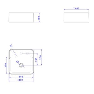 Cuba de Apoio Deca com Mesa Retangular Branco
