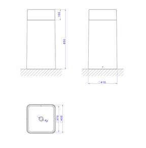 Cuba-de-Piso-Deca-com-Coluna-Quadrada-Branco-Fosco---Deca---LC.26.16---Fundo-Branco-Medida-Imagem-do-Desenho-tecnico-de-engenharia