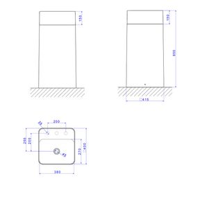 Cuba-de-Piso-Deca-com-Mesa-Quadrada-Marrom-Fosco---Deca---LC.28.22---Fundo-Branco-Medida-Imagem-do-Desenho-tecnico-de-engenharia