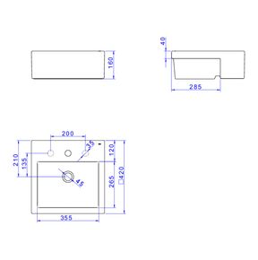 Cuba-de-Semiencaixe-Deca-com-Mesa-Quadrada-Ebano---Deca---L.830.95---Fundo-Branco-Medida-Imagem-do-Desenho-tecnico-de-engenharia