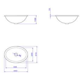 Cuba de Sobrepor Deca Oval Branco