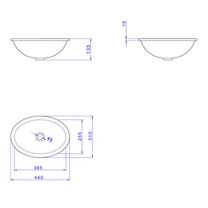 Cuba de Sobrepor Deca Oval Branco