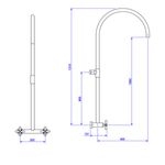Misturador-Deca-com-Tubo-Externo-para-Chuveiro-Cromado---Deca---1440.C64---Fundo-Branco-Medida-Imagem-do-Desenho-tecnico-de-engenharia