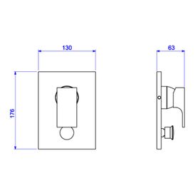 Misturador Monocomando 4 Vias de Chuveiro com Desviador para Banheira Unic Cromado